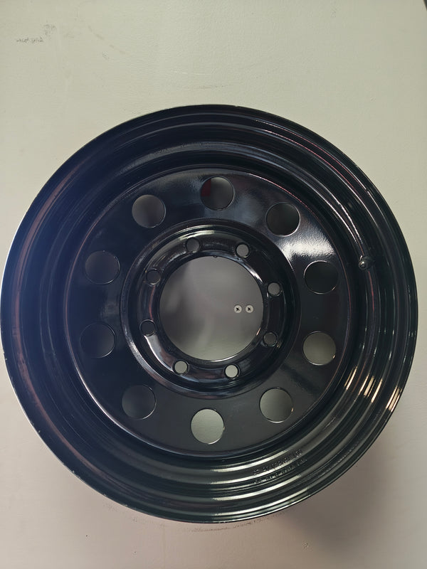 Black Mod Wheel 16x6, 8x6.5, offset 0, 10 MOD, CB at 130.8
